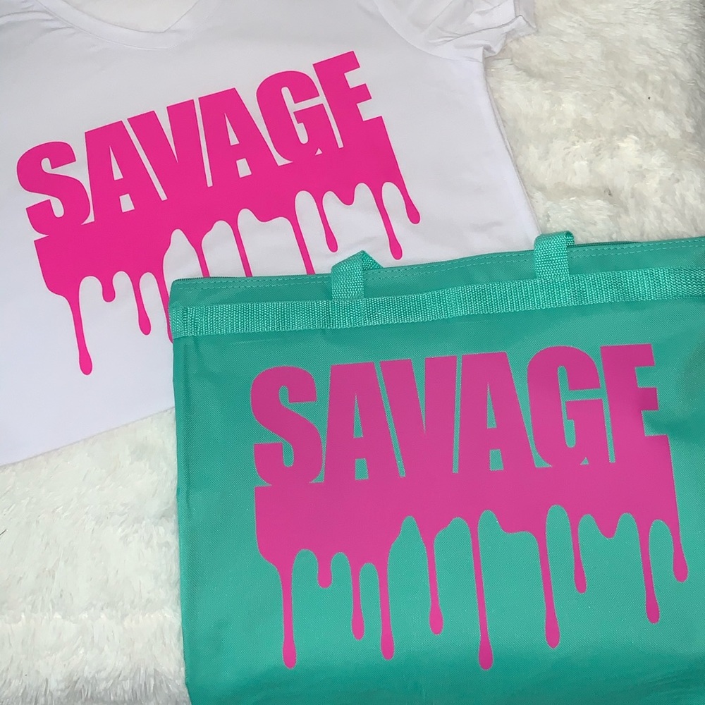 Savage T-shirt and tote bag